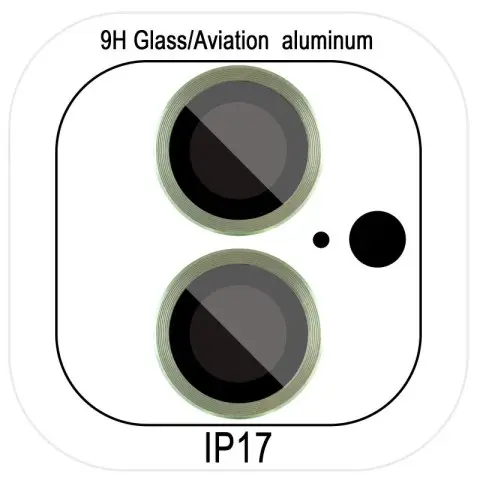Захисне скло Metal Classic на камеру (у упак.) для Apple iPhone 17 (6.3") Салатовий / Light Green