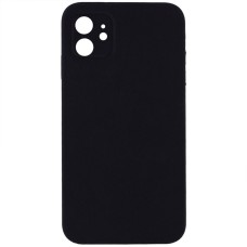 Чохол Silicone Case Square Full Camera Protective (AA) NOLOGO для Apple iPhone 11 (6.1") Чорний / Black