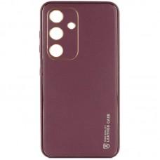 Шкіряний чохол Xshield для Samsung Galaxy S23 FE Бордовий / Plum Red