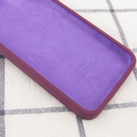 Чохол Silicone Case Square Full Camera Protective (AA) для Apple iPhone 11 (6.1") Бордовий / Maroon