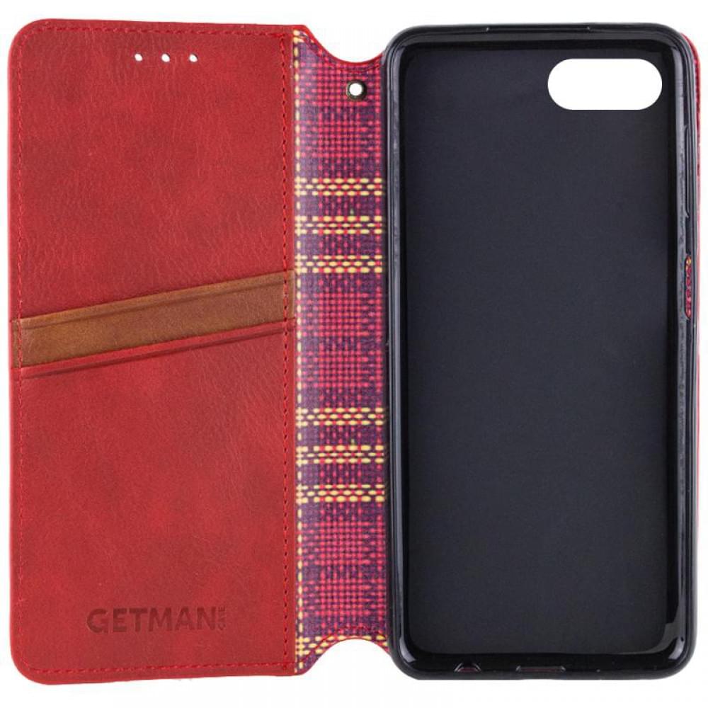 Шкіряний чохол-книжка GETMAN Cubic (PU) для Apple iPhone 7 / 8 / SE (2020) (4.7") Червоний