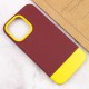 Чохол TPU+PC Bichromatic для Apple iPhone 13 Pro (6.1") Brown burgundy / Yellow