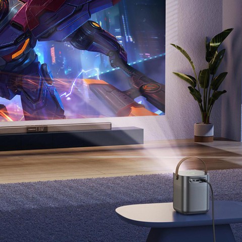 Проектор Hoco DT4 Smart full autofocus 720P (Android version) Metal grey