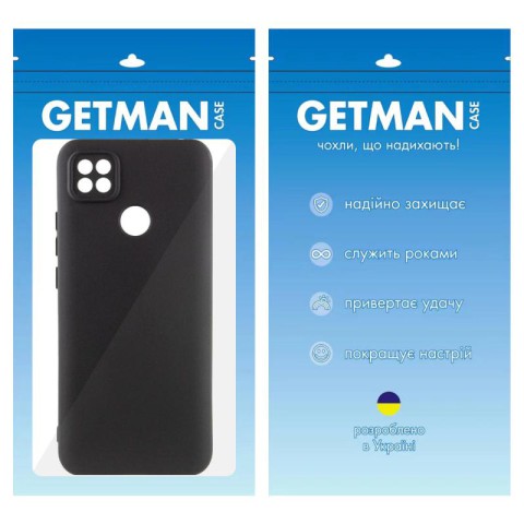 Чохол TPU GETMAN Liquid Silk Full Camera для Xiaomi Redmi 9C Чорний / Black