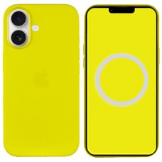 Чехол Silicone case (AAA) with Magsafe and Animation (button) для Apple iPhone 16 (6.1")