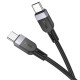 Дата кабель Hoco X109 Energy silicone Type-C to Type-C 60W (1m) Black