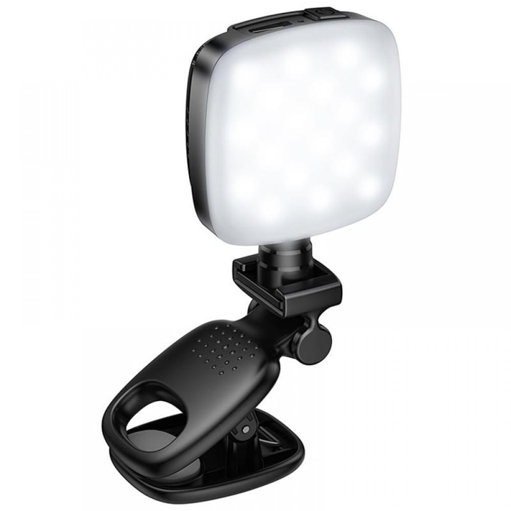 Портативна лампа для селфі Hoco K28 Square Selfie Light 200 mAh Black