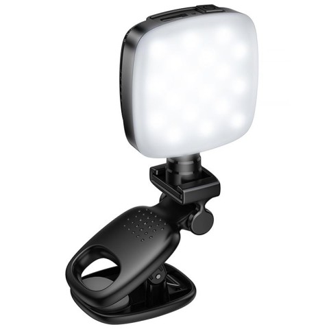 Портативна лампа для селфі Hoco K28 Square Selfie Light 200 mAh Black