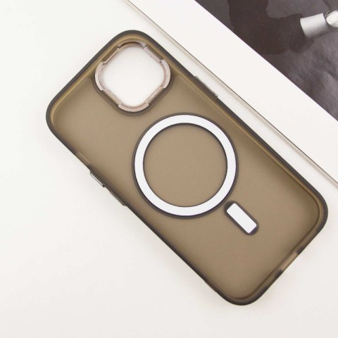 Чохол TPU+PC Lily with MagSafe для Apple iPhone 15 (6.1") Dark Gray