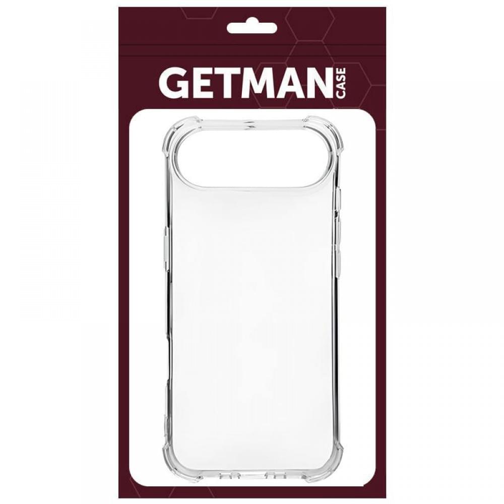 TPU чохол GETMAN Ease logo посилені кути для Apple iPhone 17 Air (6.5") Безбарвний (прозорий)
