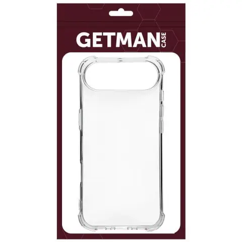 TPU чохол GETMAN Ease logo посилені кути для Apple iPhone 17 Air (6.5") Безбарвний (прозорий)