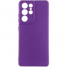 Чохол TPU GETMAN Liquid Silk Full Camera для Samsung Galaxy S22 Ultra Фіолетовий / Purple