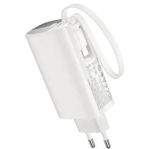 Портативний ЗП Power Bank Hoco J148 Handy PD20W with cable 5000 mAh White