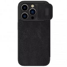 Шкіряний чохол-книжка Nillkin Qin Pro Camshield для Apple iPhone 15 Pro Max (6.7") Чорний