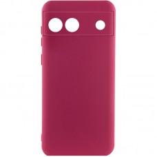 Чохол Silicone Cover Lakshmi Full Camera (A) для Google Pixel 6a Бордовий / Marsala