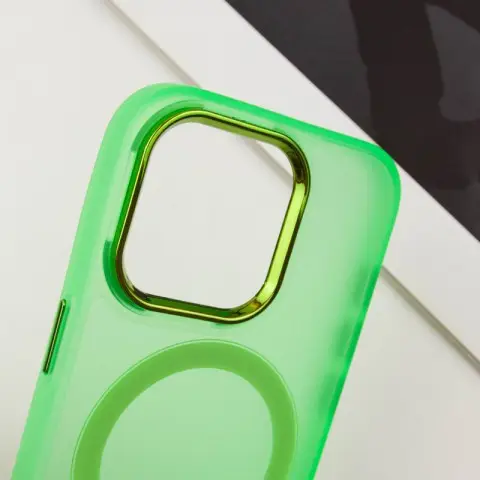 Чохол TPU+PC Lily with MagSafe для Apple iPhone 13 Pro Max (6.7") Neon Green