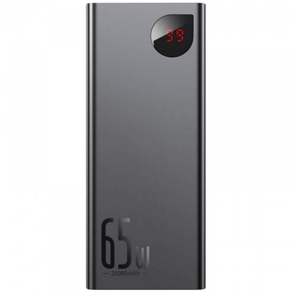 Портативний ЗП Baseus Adaman Metal Digital Display QC 65W 20000 mAh (PPIMDA-D) Black