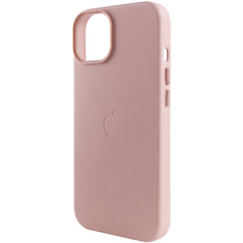 Шкіряний чохол Leather Case (AA Plus) with MagSafe для Apple iPhone 14 (6.1") Sand Pink