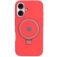 Чохол Silicone Case Full Protective with Ring для Apple iPhone 16 (6.1") Red