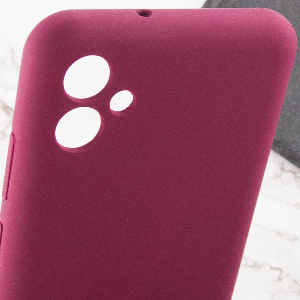 Чохол Silicone Cover Lakshmi Full Camera (AAA) для Samsung Galaxy A06 Бордовий / Plum