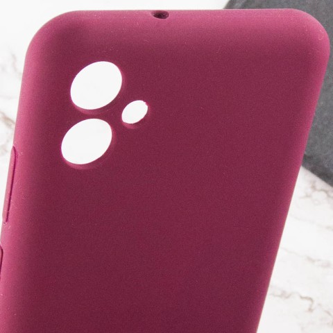 Чохол Silicone Cover Lakshmi Full Camera (AAA) для Samsung Galaxy A06 Бордовий / Plum
