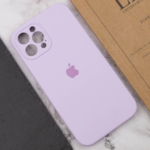 Чохол Silicone Case Full Camera Protective (AA) для Apple iPhone 12 Pro Max (6.7") Бузковий / Lilac