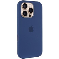 Чохол Silicone case (AAA) with Magsafe and Animation (button) для Apple iPhone 16 Pro (6.3") Denim