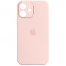 Чохол Silicone Case Full Camera Protective (AA) для Apple iPhone 12 (6.1") Рожевий / Chalk Pink