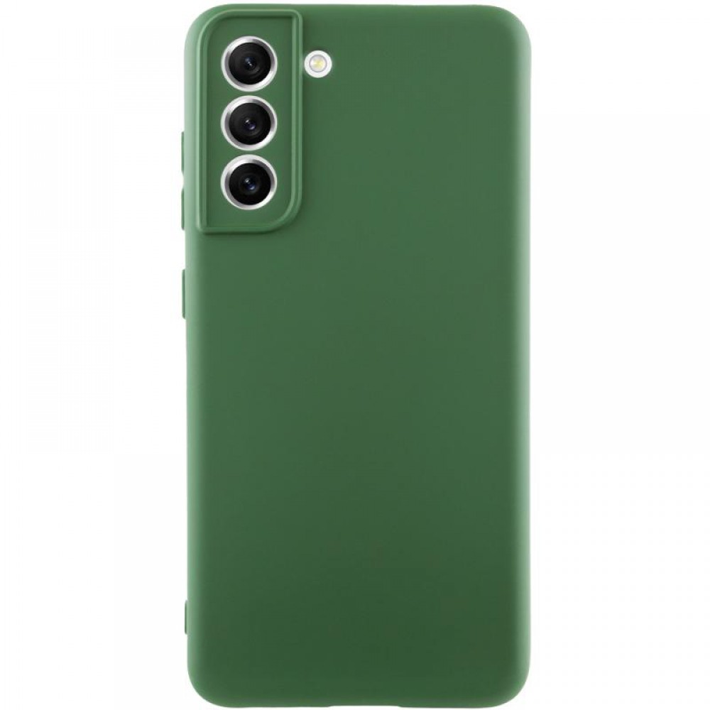Чохол TPU GETMAN Liquid Silk Full Camera для Samsung Galaxy S22+ Зелений / Dark green