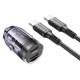 АЗП Borofone BZ29B Outstanding PD36W (2C) + Type-C to Type-C Transparent purple