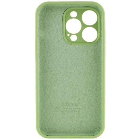 Чохол Silicone Case Full Camera Protective (AA) для Apple iPhone 15 Pro (6.1") М'ятний / Mint