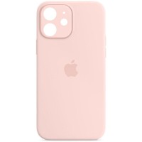 Чохол Silicone Case Full Camera Protective (AA) для Apple iPhone 12 (6.1") Рожевий / Chalk Pink
