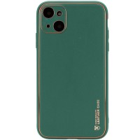 Шкіряний чохол Xshield для Apple iPhone 14 Plus (6.7") Зелений / Army green
