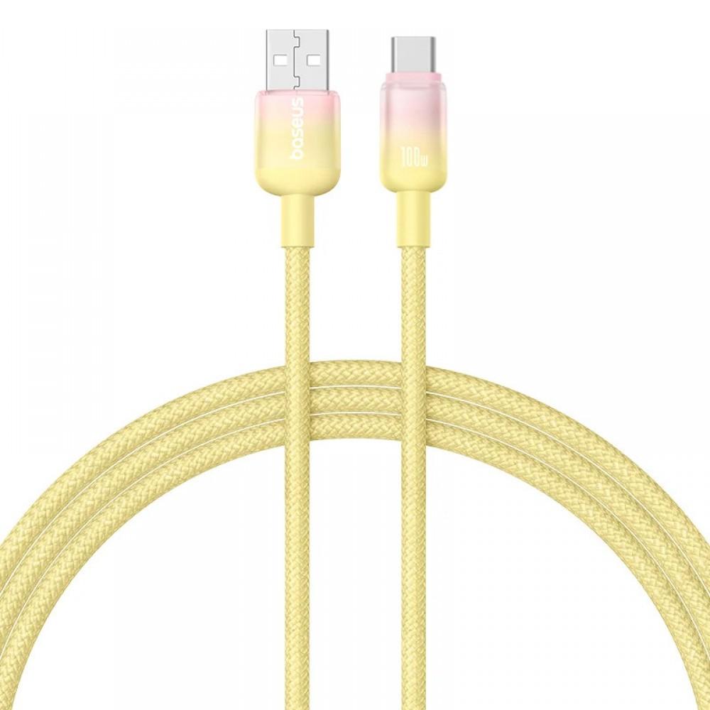 Дата кабель Baseus Discolor Series Fast Charging USB to Type-C 100W (1m) (P10374903) Custard Yellow