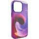 Шкіряний чохол Colour Splash with MagSafe для Apple iPhone 14 Pro Max (6.7") Purple / Pink
