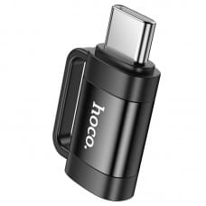 Перехідник Hoco UA31E OTG Type-C male to Lightning female Black Перехідник Hoco UA31E OTG Type-C male to Lightning female Black