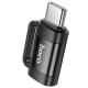 Перехідник Hoco UA31E OTG Type-C male to Lightning female Black