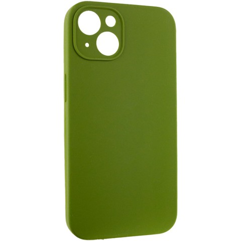 Чохол Silicone Case Full Camera Protective (AA) NO LOGO для Apple iPhone 13 (6.1") Зелений / Dark Olive