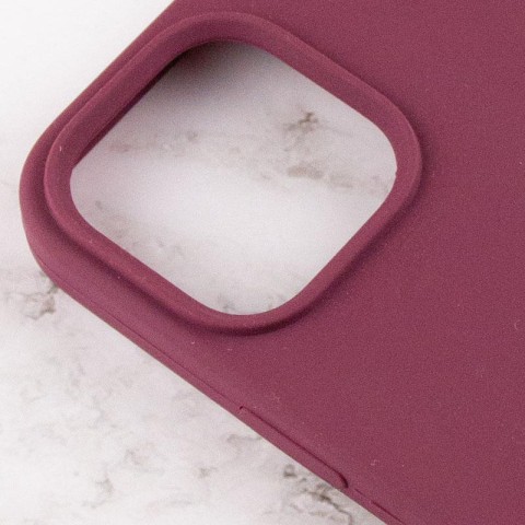 Чохол Silicone Case Full Protective (AA) для Apple iPhone 13 Pro Max (6.7") Бордовий / Plum