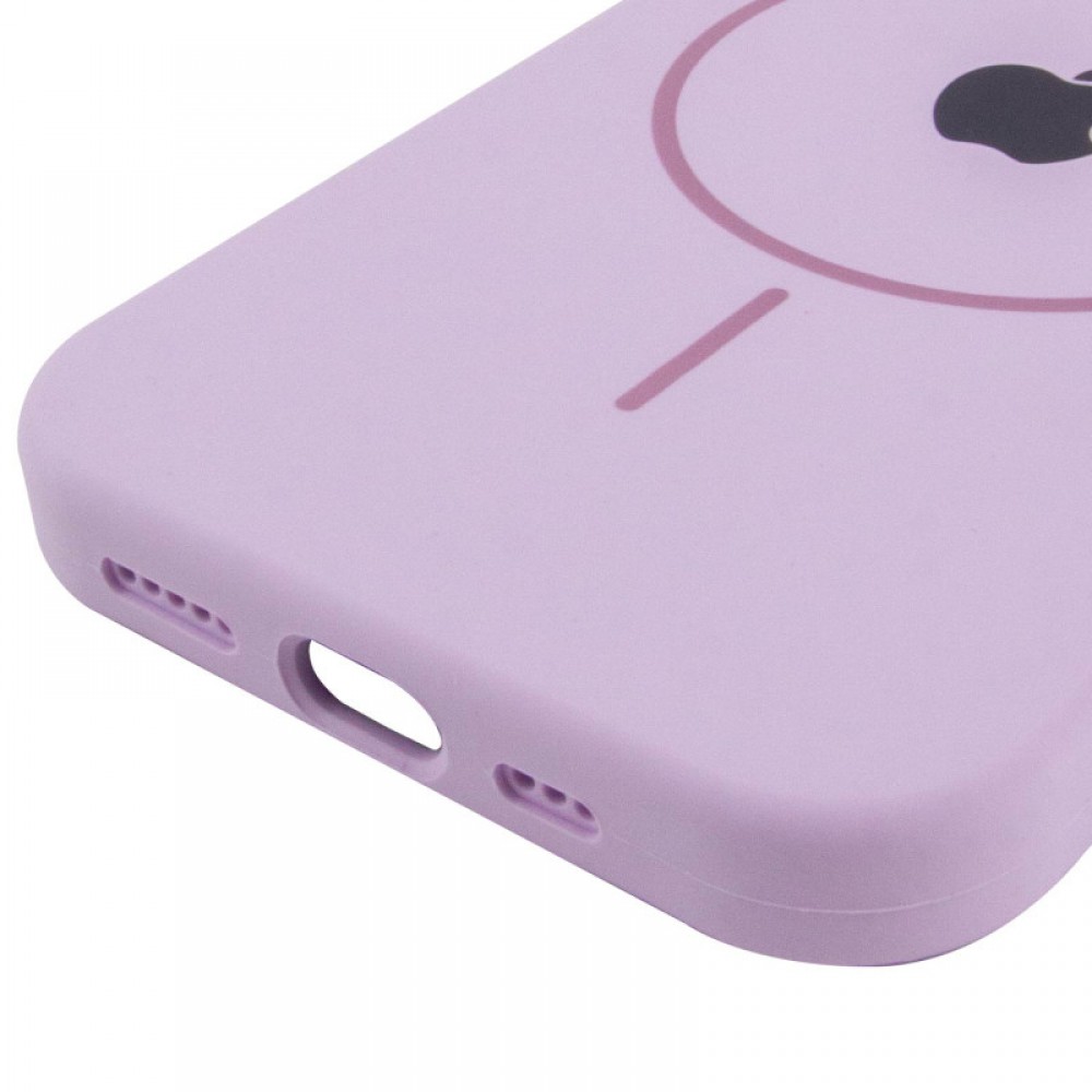 Чохол Silicone Case Full Protective (AA) with MagSafe для Apple iPhone 11 (6.1") Бузковий / Lilac