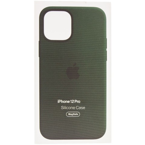 Чохол Silicone case (AAA) with Magsafe and Animation для Apple iPhone 12 Pro / 12 (6.1") Зелений / Cyprus Green