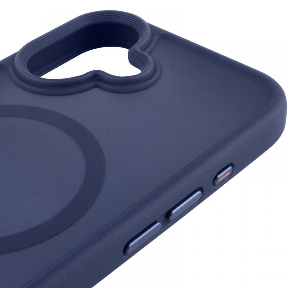 TPU+PC чохол Metal Buttons with MagSafe для Apple iPhone 17 (6.3") Синій / Navy Blue
