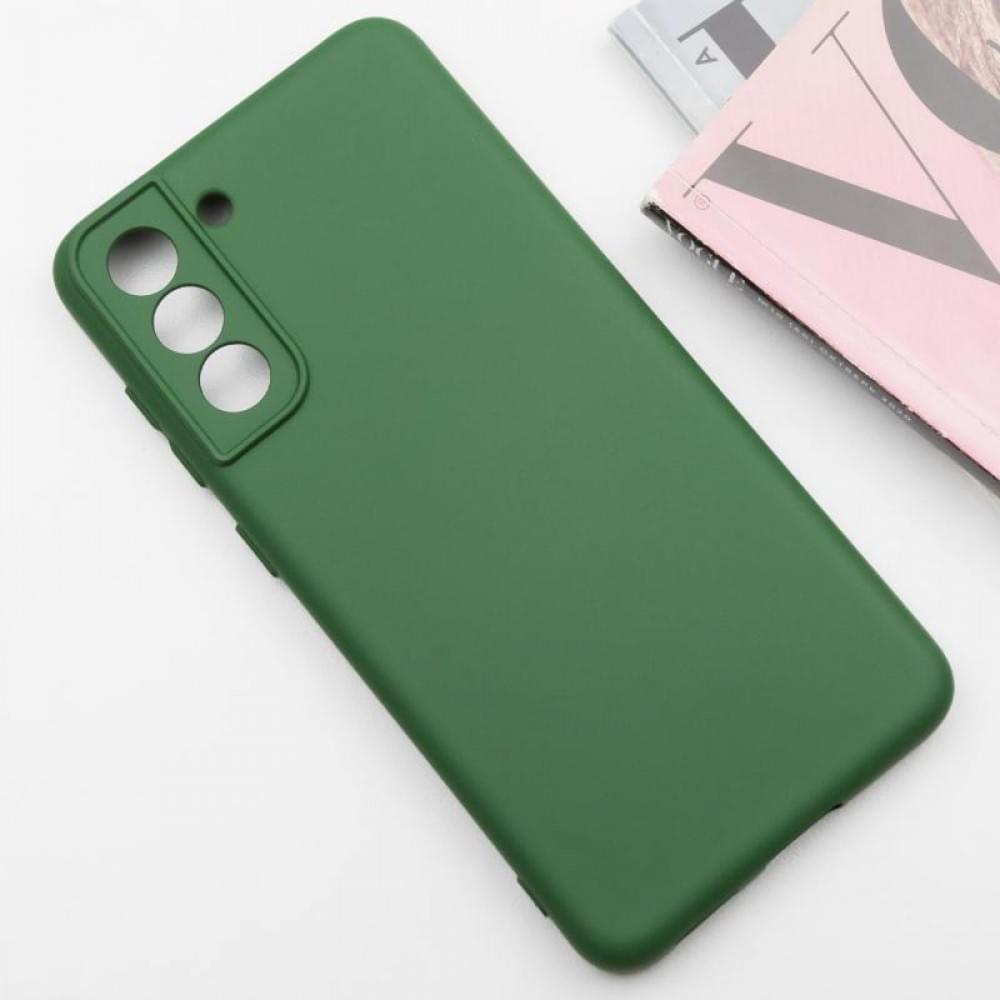 Чохол TPU GETMAN Liquid Silk Full Camera для Samsung Galaxy S22+ Зелений / Dark green