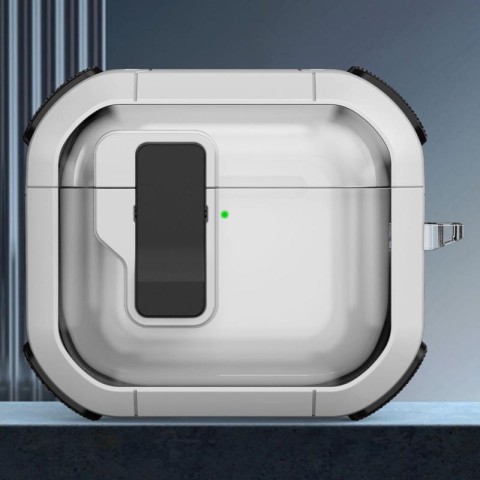 Футляр протиударний Locking Button для навушників Airpods 3 White
