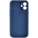 Чохол Silicone Case Full Camera Protective (AA) NO LOGO для Apple iPhone 12 (6.1") Синій / Deep navy
