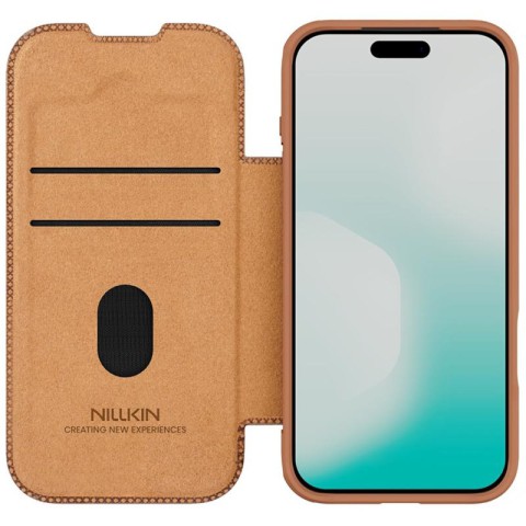 Шкіряний чохол-книжка Nillkin Qin Pro Camshield для Apple iPhone 17 Pro (6.3") Brown