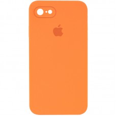 Чохол Silicone Case Square Full Camera Protective (AA) для Apple iPhone 7 / 8 / SE (2020) (4.7") Помаранчевий / Papaya