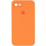 Чохол Silicone Case Square Full Camera Protective (AA) для Apple iPhone 7 / 8 / SE (2020) (4.7") Помаранчевий / Papaya