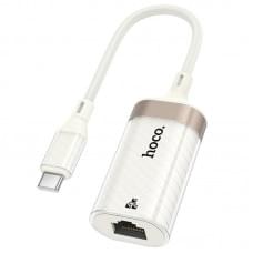 Перехідник Hoco UA41B Crystal Type-C to RJ45 100 Mbs (0.15m) Apricot