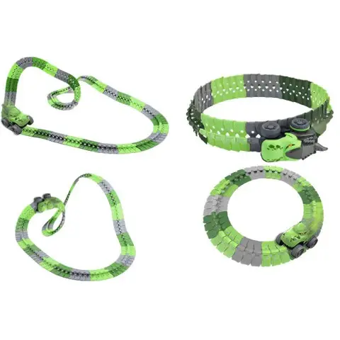 Інтерактивний трек з інерційною машинкою SHT 5510-5 Dino Trak (168pcs/1CAR) Green